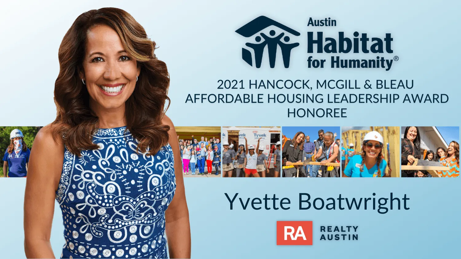 Yvette Flores Receives Austin Habitat for Humanity’s Hancock, McGill & Bleau Housing Leadership Award