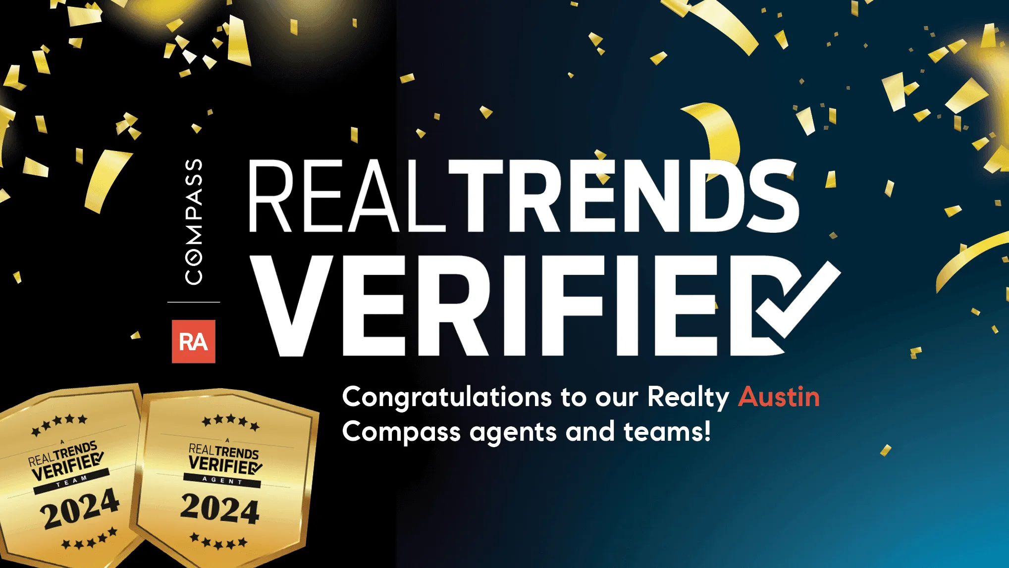 Realty Austin Compass Agents Rank Nationally on RealTrends Verified List for 2024