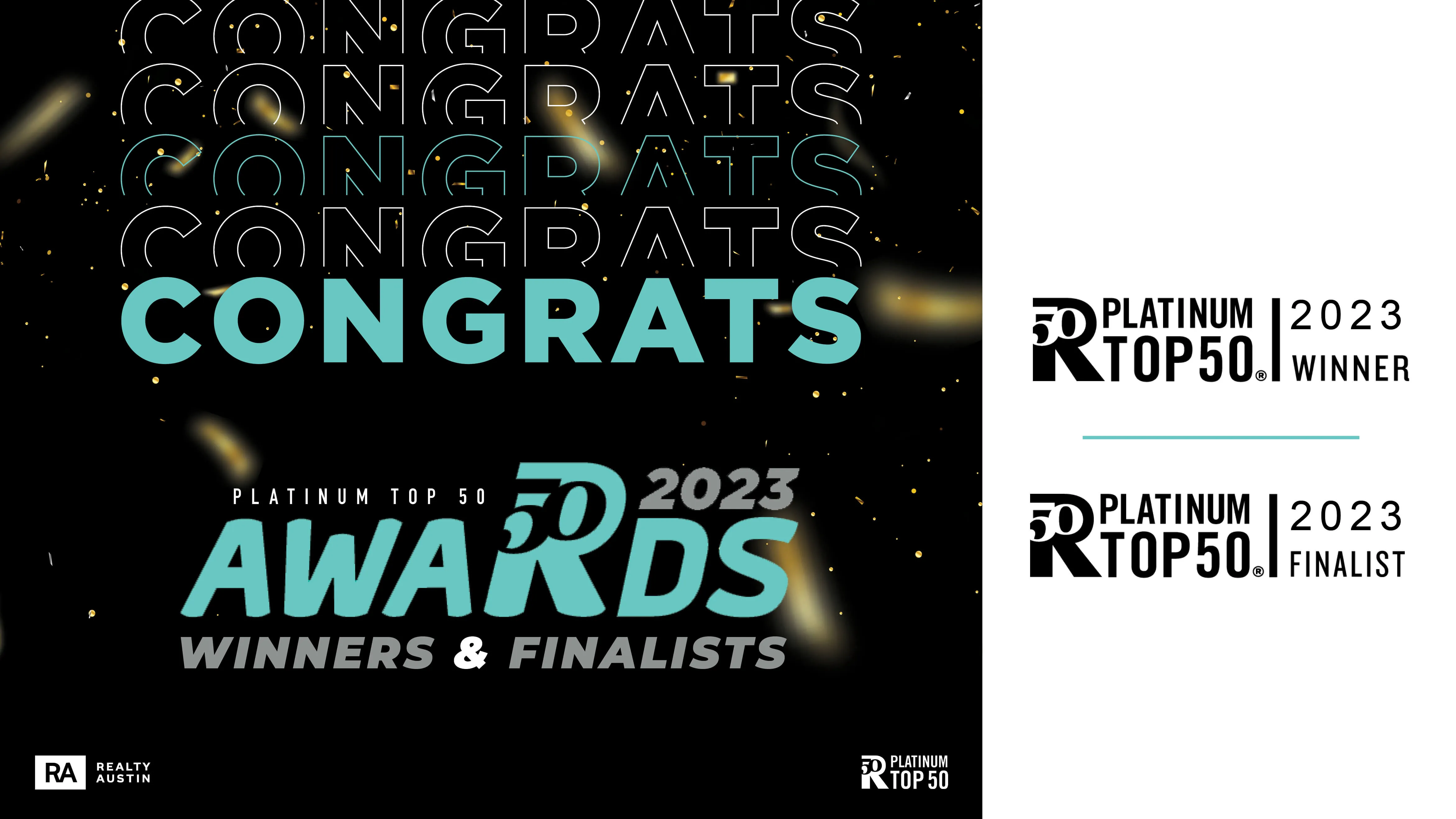 55 Realty Austin Agents Win Top Honors at Platinum Top 50 Awards