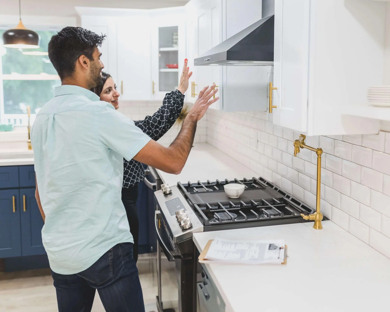 Couple viewing a property to buy